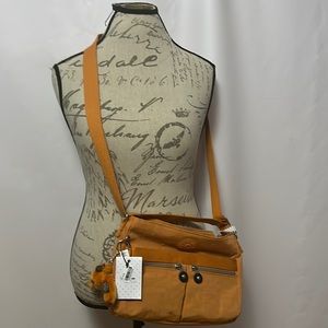 NWT KIPLING ANGIE ADJUSTABLE STRAP ORANGE BAG